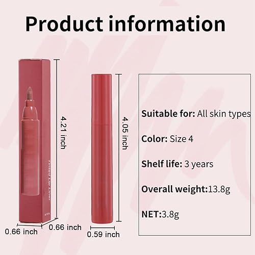 Miniatura 6 de BINGBRUSH 2 lápices labiales de color vivo brillante, hidratante, de larga duración, no pegajoso, ligero, para manchas de labios, lápiz labial