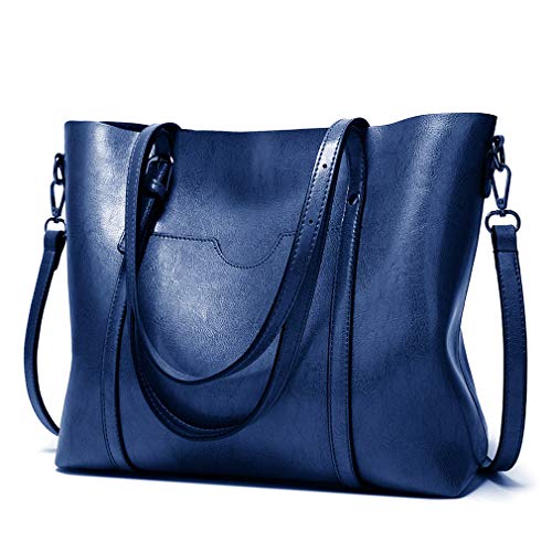 Pahajim Womens PU Leather Crocodile Handbags Top-Handle Satchel B...