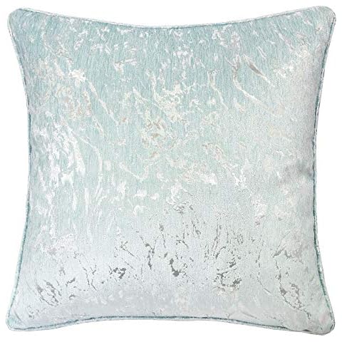 Homey Cozy Satin Jacquard Throw Pillow Cover,Silk Series Seaspray Geometric Large Sofa Couch Cushion Decorative Pillow Case 20 x 20 Inch, Cover Only Cover