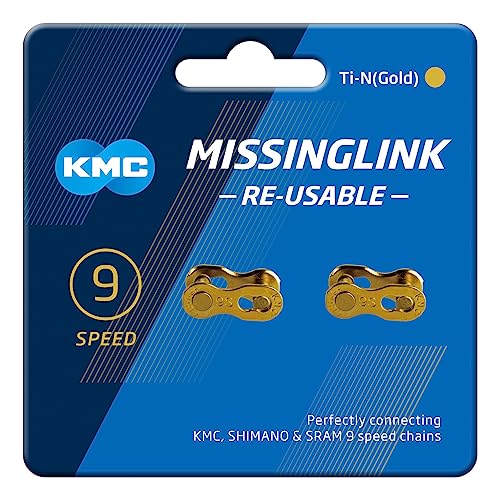 KMC Unisex, 9 velocidades, MissingLink uniendo enlace, Ti-N Gold, 2 pares