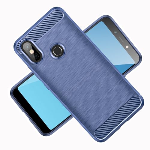 LXHGrowH Cover per Xiaomi Mi A2 / Mi 6X, Custodia Antiurto Protezione Flessibile Gel Silicone TPU, Custodie Antishock e Antigraffio Paraurti Caso Cellulare Case Protettiva, Blu