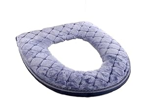 Washable and Comfortable Soft Toilet Cushion Grey Seat