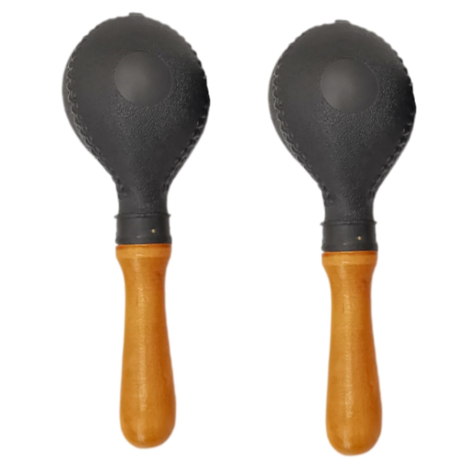 Colaxi 2x Wooden Maracas Hand Percussion Craft Toys Wood Easy to Play Musical Instrument Sand Hammers for Live Performance Party KTV