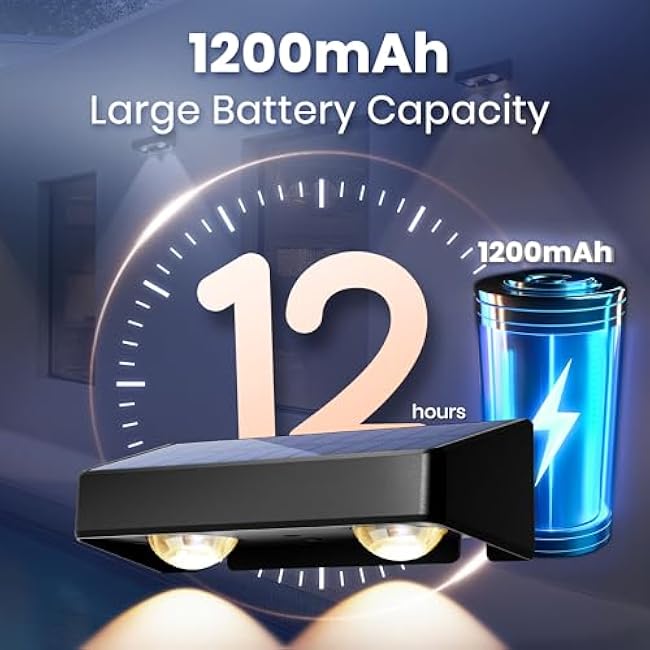 Solar Fence Lights Solar Wall Lights Deck Lights 9 Fixed Colors Color Changing Modern 6 Pack