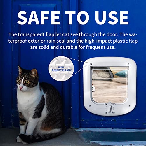 Pawise Cat Door,Cat And Dog Doors For Interior Exterior Door,4 Way Locking Door Flap For Cats And Small Dog #TOP4