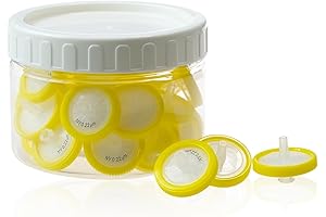 30 Pack Nylon Syringe Filters: 0.22 Micron Pore, 25mm Diameter