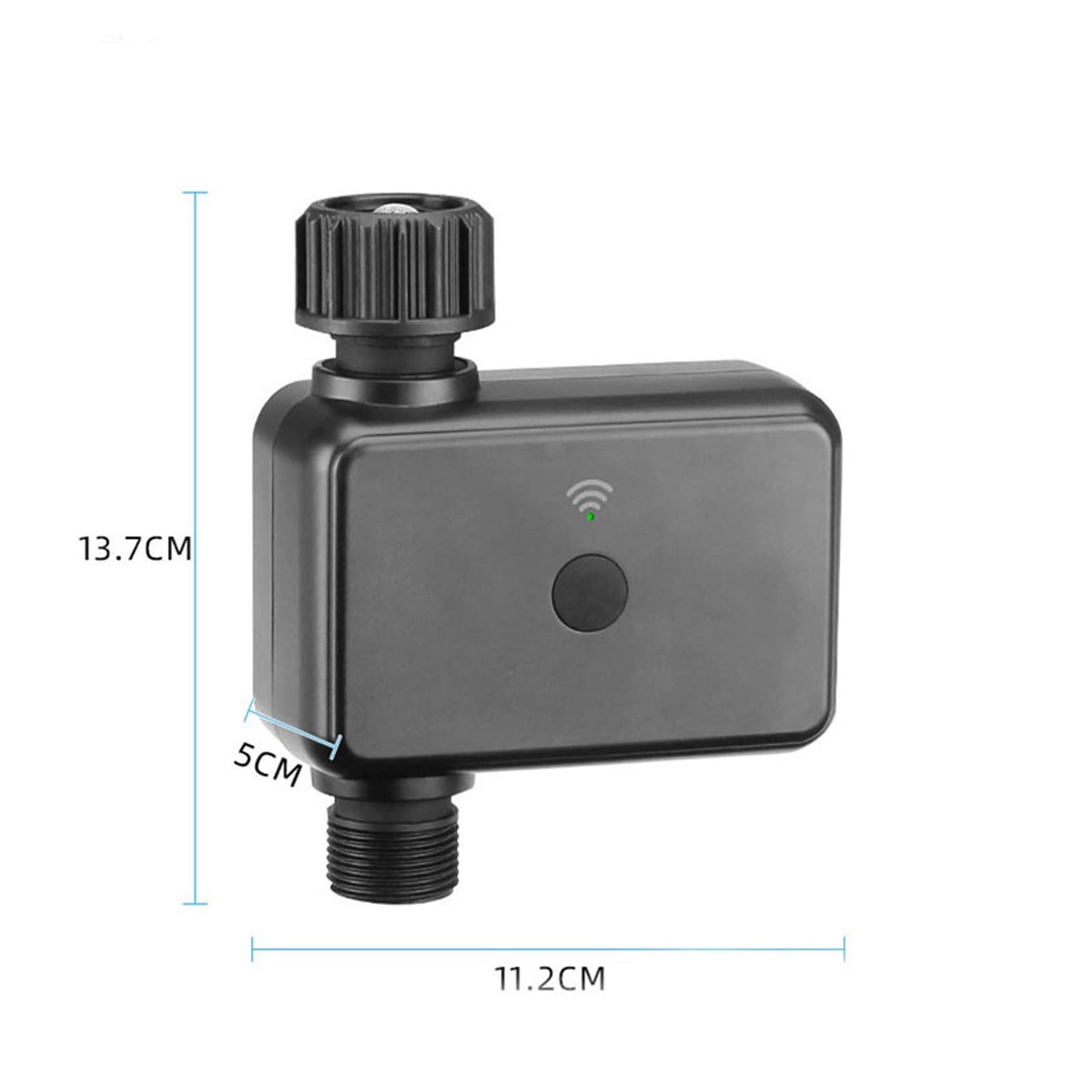 Temporizador de rociadores inteligentes de jardín, temporizador de agua con control wifi 15 programas de riego separados Válvula de agua inteligente(Timer HUB And 1 Head)