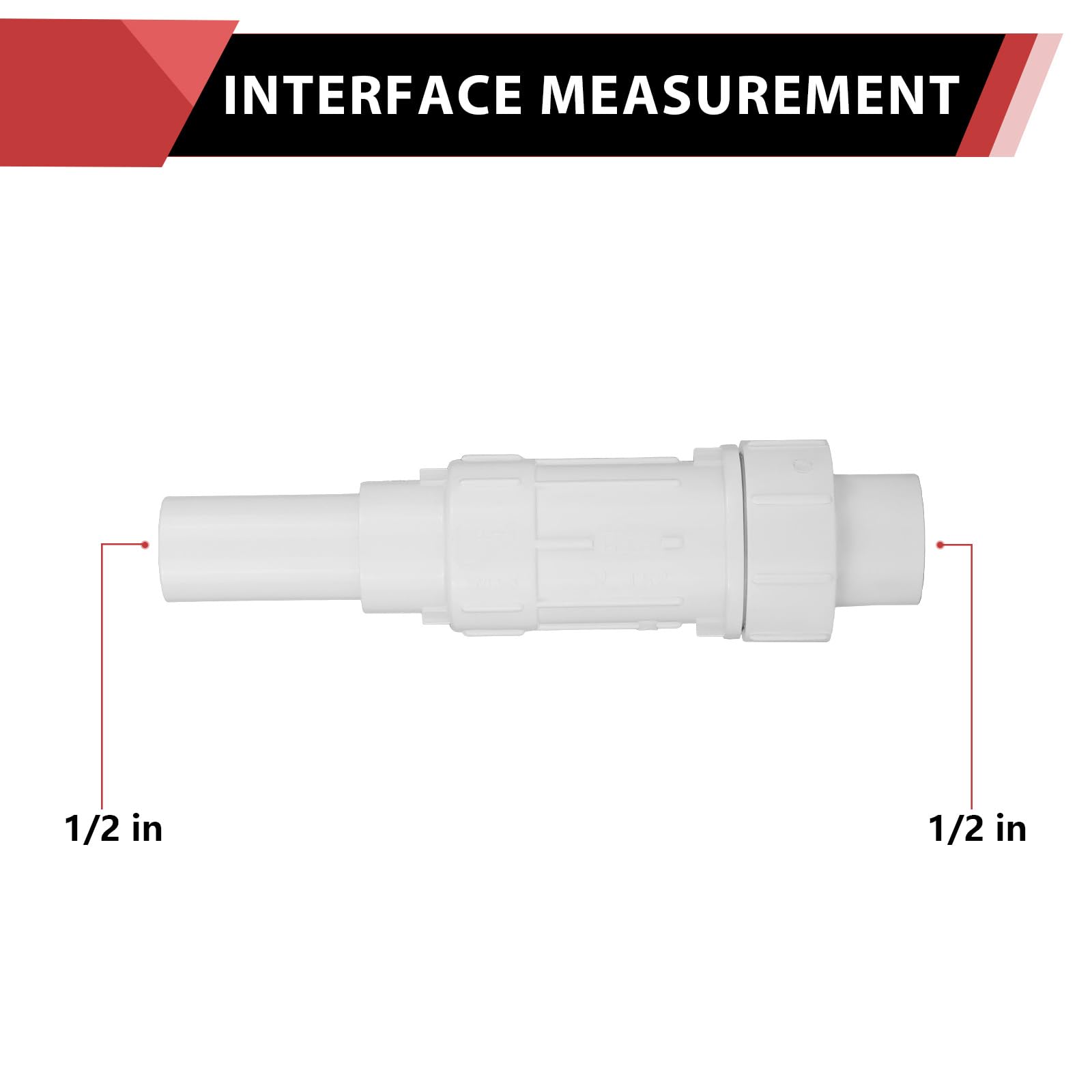 EFIELD - Acoplamiento de reparación de expansión de PVC de 1/2 pulgada (20 unidades) para tuberías rotas o agrietadas, horario 40, color blanco