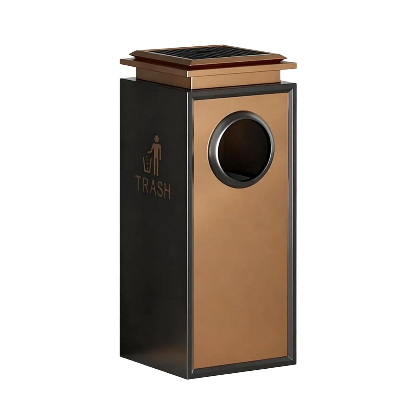 IUokLU Outdoor Ashcan with Cigarette Extinguishing Mesh,Vertical Cigarette Butt Disposal,Top Ashtray for Hotel Parks（Color 3-33x33x76cm）
