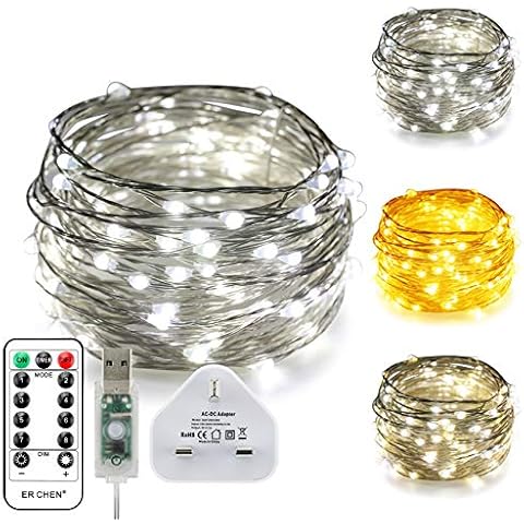 ErChen 33FT Dual-Color LED String Lights Cover