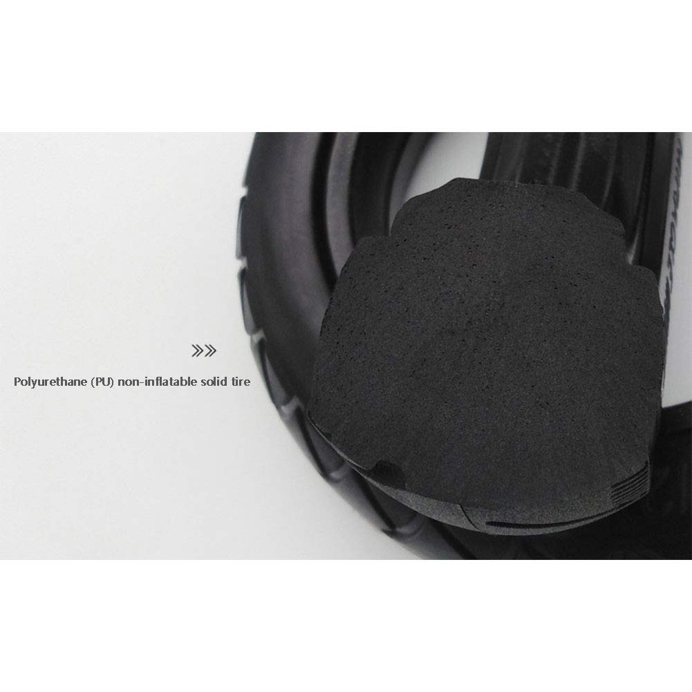Pneumatici per Biciclette, 26×1-3/8 Pneumatici Antideflagranti, da 26 Pollici Gomme Piene, Stab-Resistente, Resistente all'Uso, Senza Bisogno di Inflazione, Pneumatico Solido, Nero
