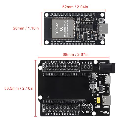 Image of 3Set ESP32 ESP-32S WiFi Development Board NodeMCU-32S Microcontroller Processor Integrated with ESP32 Development Board GPIO Breakout Board 30Pin Type-C Micro USB Dual Interface ESP32 Shield 30P
