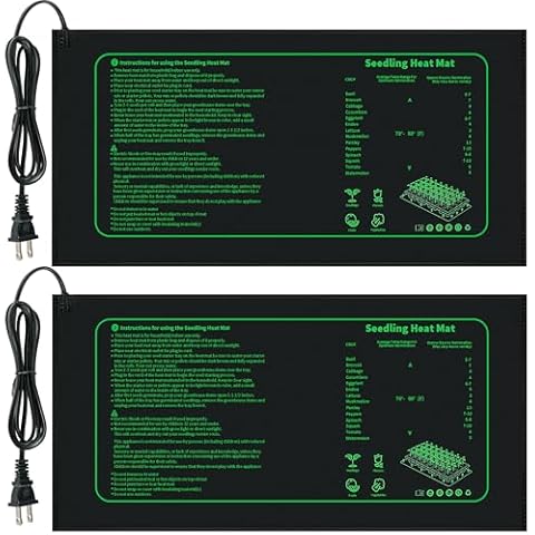 LOCONHA 2 Pack Seedling Heat Mat for Seed Starting,10" x 20.75" Waterproof Heating Pad for Indoor Plants Germination … Cover