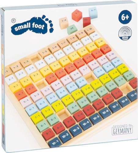 small foot Rechenbrett kunterbuntes Einmaleins Educate, aus 100% FSC-zertifiziertem Holz, Lernspielzeug, 11163