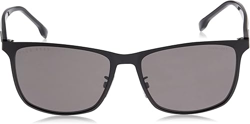 Miniatura 2 de Hugo Boss Gafas de sol clásicas para hombre, negro mate, 59, negro mate, 59, Mate negro