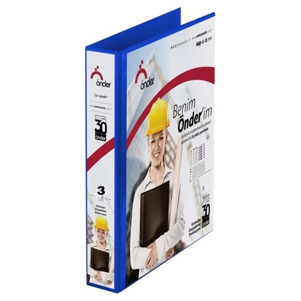 Leading A4 Company - Cartellina con 2 anelli, 3 cm, 2015, colore: blu navy