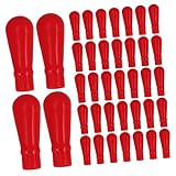 POPETPOP Capuchons En Silicone Rouge Pour Pipettes De Laboratoire – Lot De 50 Bouchons Ã...