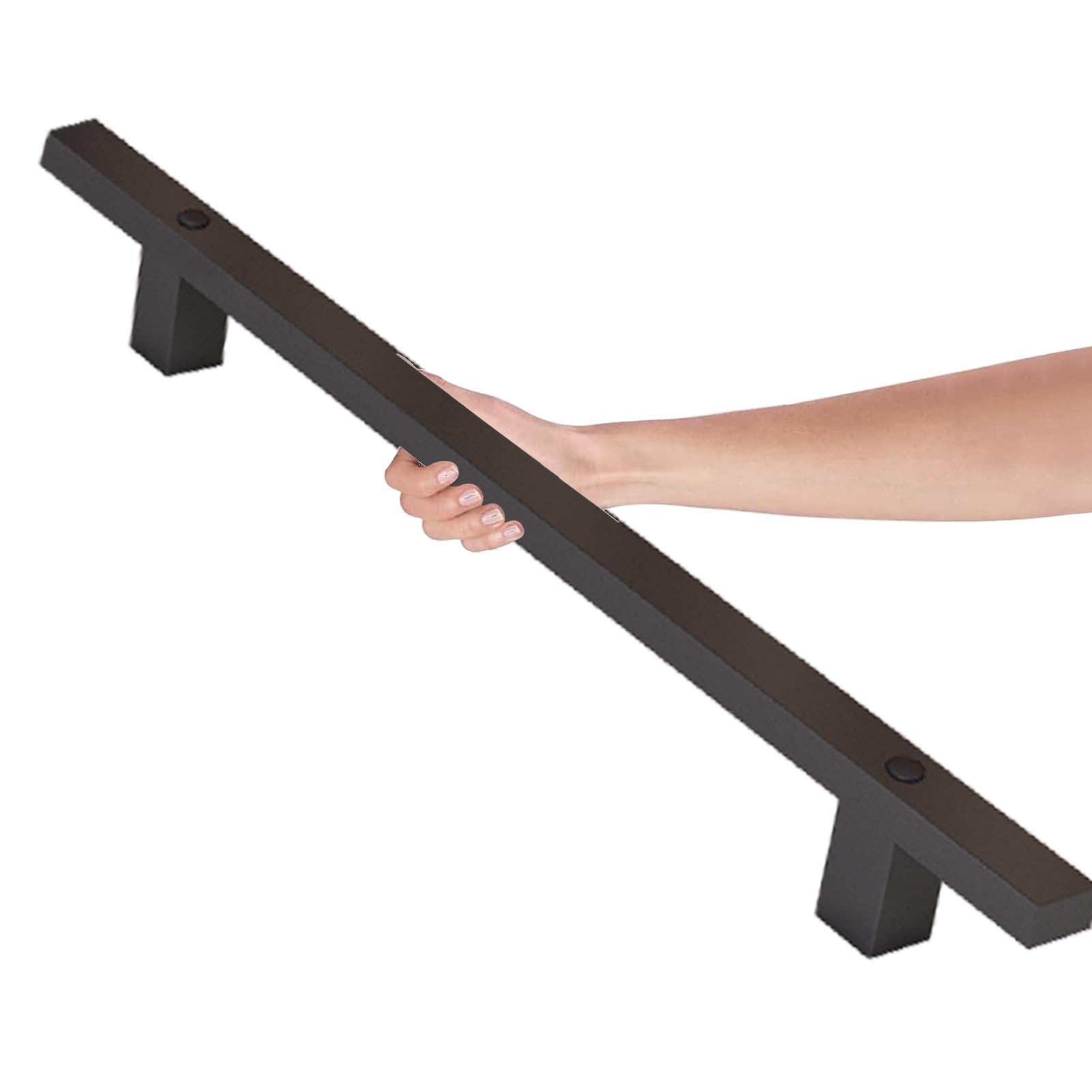 Fkxsxaz Stair Handrail For Walls, 30Cm~600Cm Stairway Hand Railing Safety Handle Bar Iron Outdoor Deck Rail Indoor & Grab Staircase Banister Rails Kit(18Ft/540Cm)