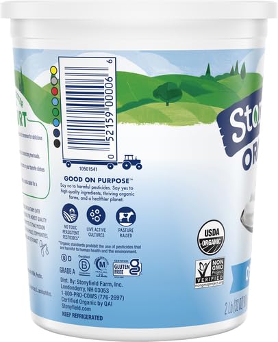 Vista 13 de Stonyfield Organic Yogur sin grasa, liso, 32 oz aperitivo de yogur multiporción y sustituto de cocina