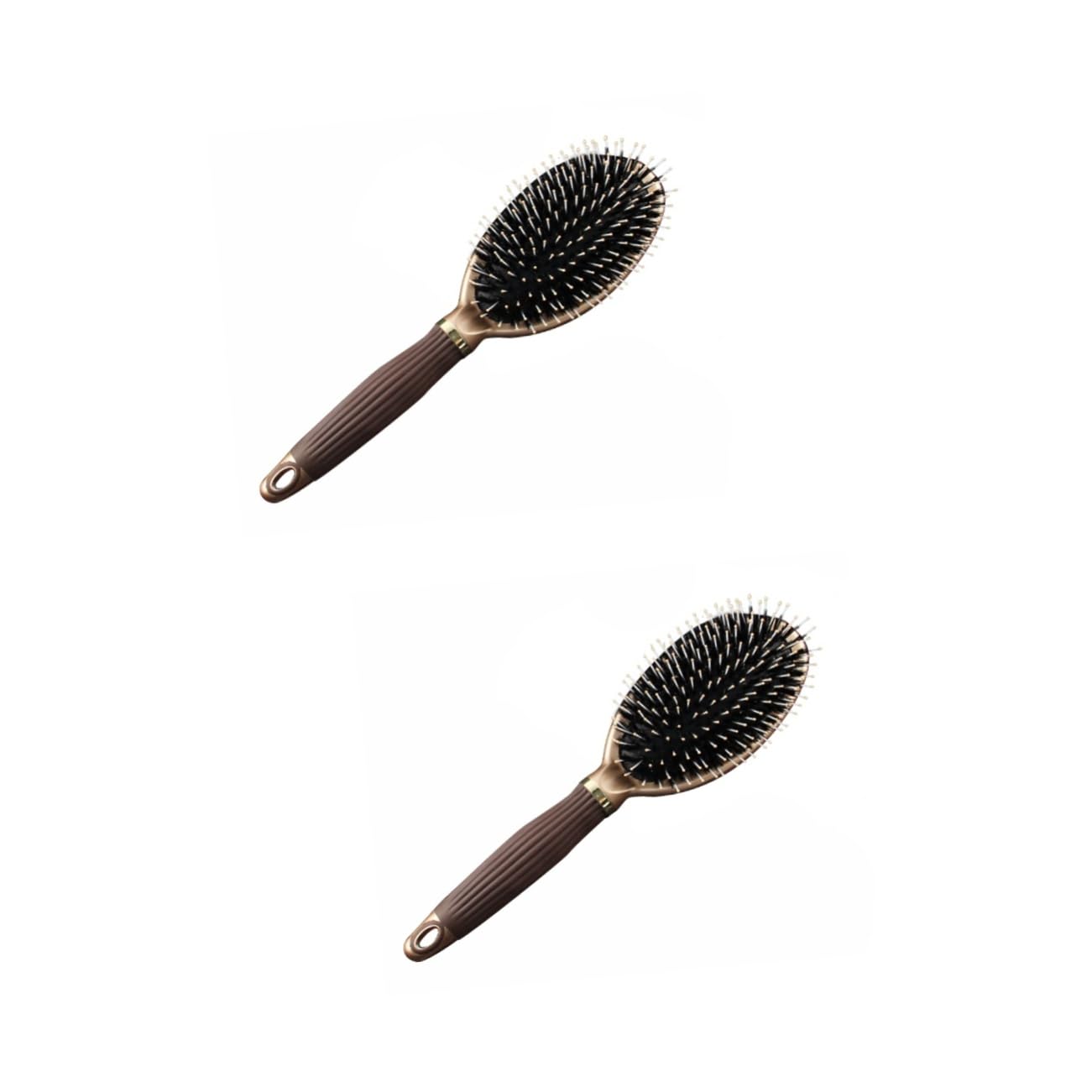 FRCOLOR 2 Cepillos De Pelo Para Hombres Y Mujeres Con Cerdas De Jabalí Para Peinados Lisos Y Rizados.