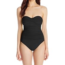 La Blanca Womens Standard Island Goddess Bandeau One Piece Swimsuit