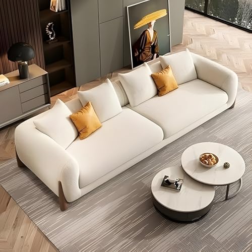 Image of A to Z Furniture Classic Chesterfield Sofa Set Luxury Chesterfield Sofa in for Home Living Room & Office (Beige)