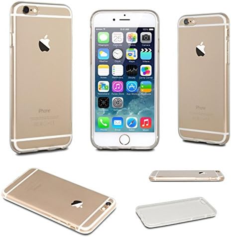 All4mobiles Premium Ultra Thin Slim Clear Transparent Crystal Soft TPU Silicone Gel Cover Case Skin for iPhone 6 (Clear) + free front screen Protector