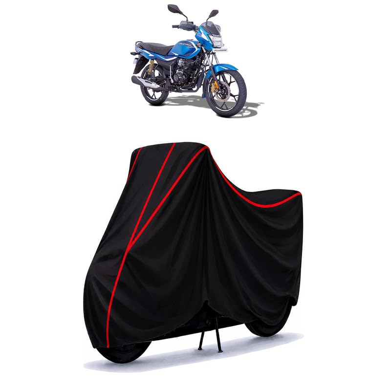 Image of Bajaj Platina 110 Water Resistant Bike Cover for All Motorcycles & Rain | Heavy Duty Taffeta Fabric | UV Protection, Dustproof, Scratchproof | All Weather Two Wheeler Body Cover with Elastic Bottom