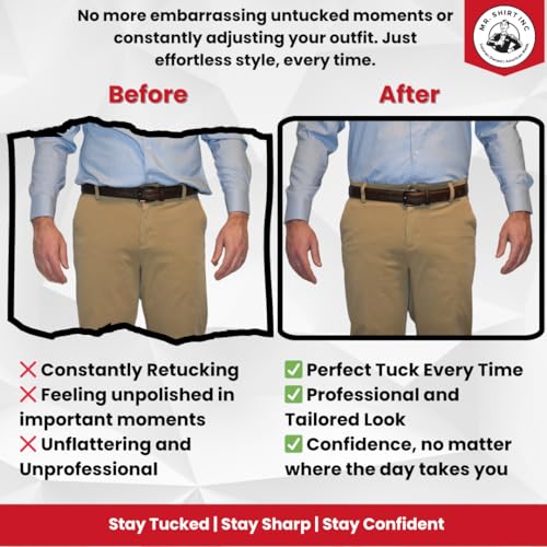 Image of Men's Shirt Stays | Premium Quality Comfortable Material Adjustable Deluxe Shirt Tucker For Men