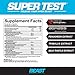 Super Test by Beast Sports - Professional Strength, Natural Testosterone Booster Supplement with Nitric Oxide Support for Maximum Muscle Mass, Stamina, Strength, and Recovery, Bonus Size, 216 Capsules
