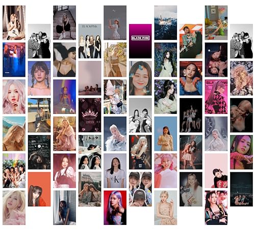 Image of Craft Qila Cardstock Kpop Vol 1 Pack of 54 Aesthetic Wall Collage Kit, Girl Room Decor, Dorm Decor, Photo Collage Kit, Wall Collage