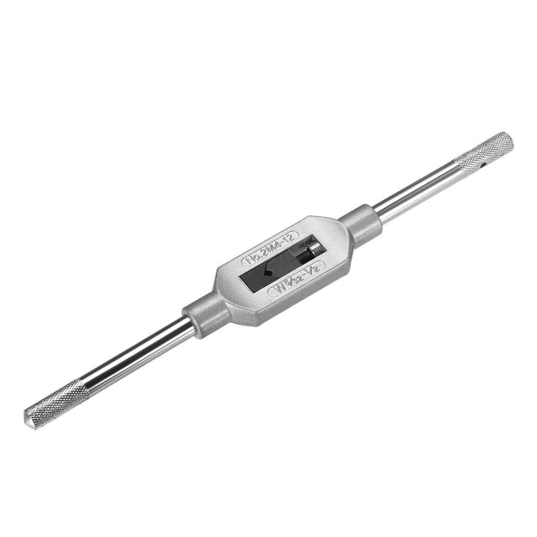 sourcing map 2St Windeisen Einstellbarer Griff für Metrische M4-M12 W5/32-1/2 Gewindebohrer Vernickelt Kohlenstoffstahl Griff