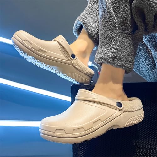 Women's Plush Warm Slip On Fashionable Closed Toe Open Heel Outdoor Casual Shoes Casual Sandals for Women4