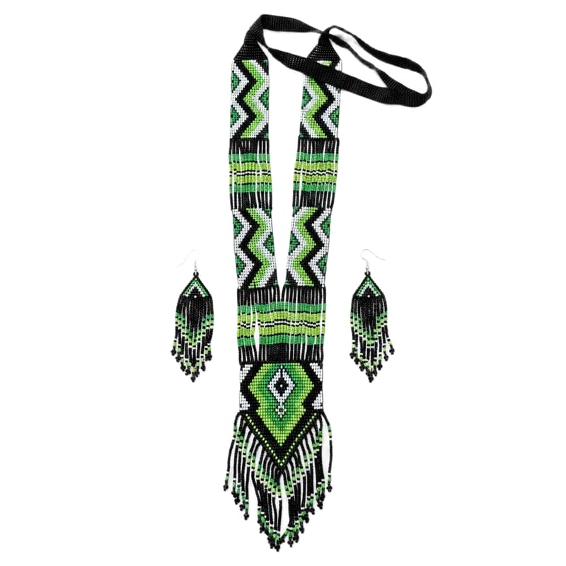 Collar ucraniano Gerdan LKBEADS hecho a mano con cuentas artesanales y diseño tribal exclusivo
