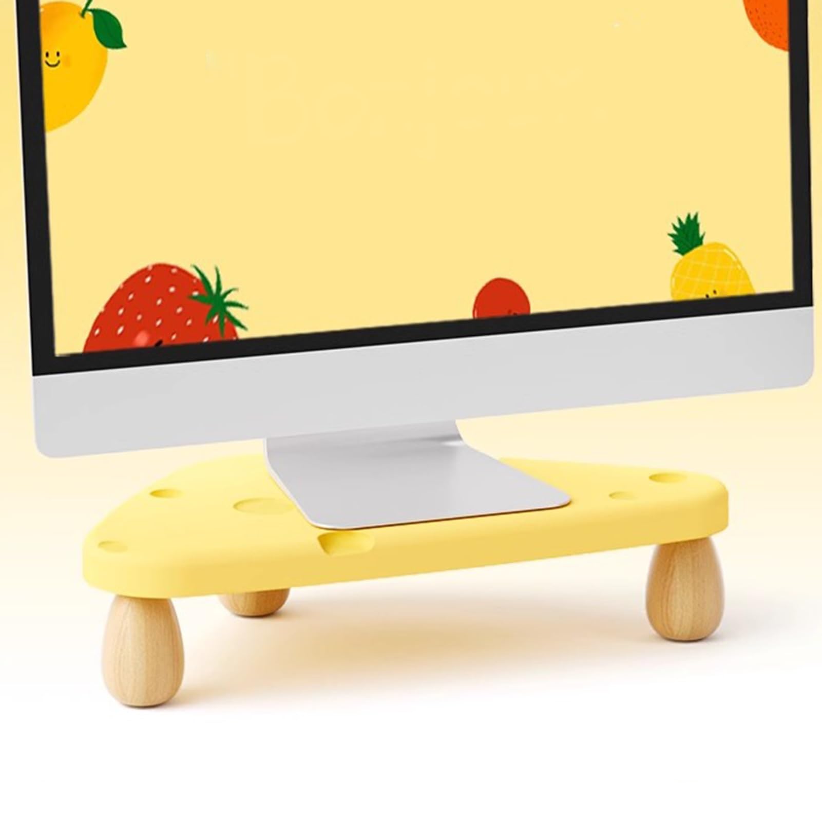 Amazon.com: WhamtL Small Desk Corner Monitor Stand Riser Yellow