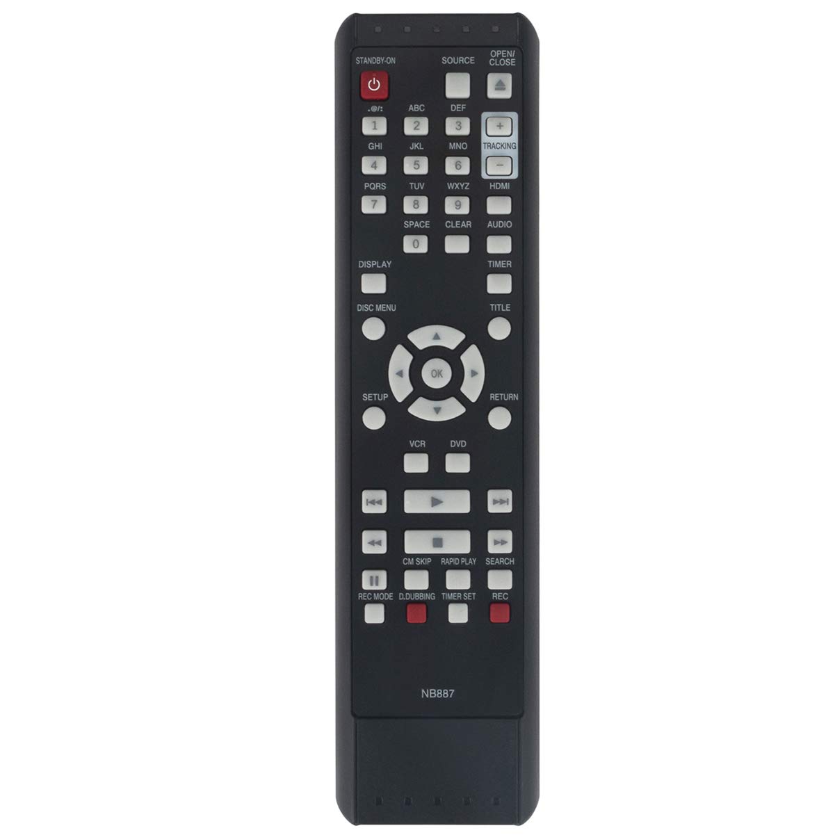 NB887UD NB887 Replacement Remote Control Applicable for Magnavox DVD VCR Combo Player ZV427MG9A ZV427MG9 RZV427MG9A RZV427MG9