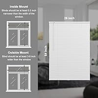 Vista 23 de SEEYE Cordless Mini Blinds Aluminum Venetian Blind Horizontal Window Shades, 1" Slat Size - Rooming Darkening Blinds Anti-UV & Waterproof for Brown