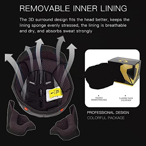 Aareg Bluetooth Modular Motorcycle Helmet With Tail Dot/Ece Approved Flip Up Front Helmets Dual Anti-Fog Visors Full Face Helmet Built-In Mp3 Integrated For Adults Men Women 55-64Cm thumb #4