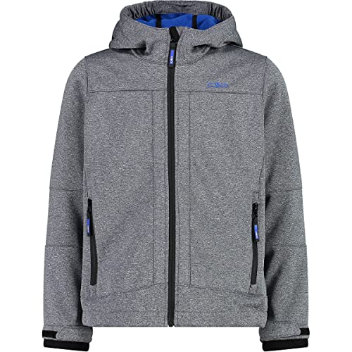CMP Giacca Da Bambino Con Cappuccio Fisso Unisex - Bambini e ragazzi, Nero Mel.-Royal, 176