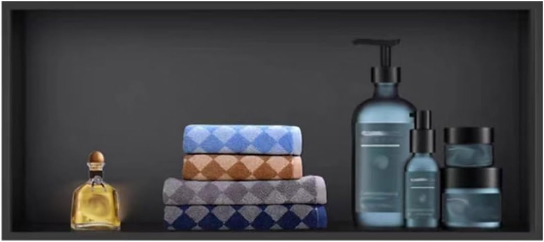 ステンレススチール製シャワーニッチ壁面収納キャビネット タイル不要 ウェットルーム壁面インサート不要 シングルラックシャワー収納ラッ