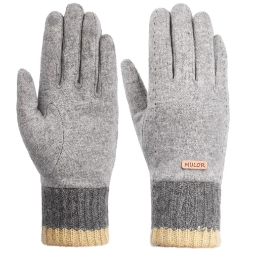 Mulor Guantes Termicos de Cachemira de Mujer Invierno Forrado de Lana Mantener Caliente con Pantalla Táctil