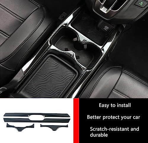 Inserts de console en acier inoxydable noir brossé pour Honda CRV