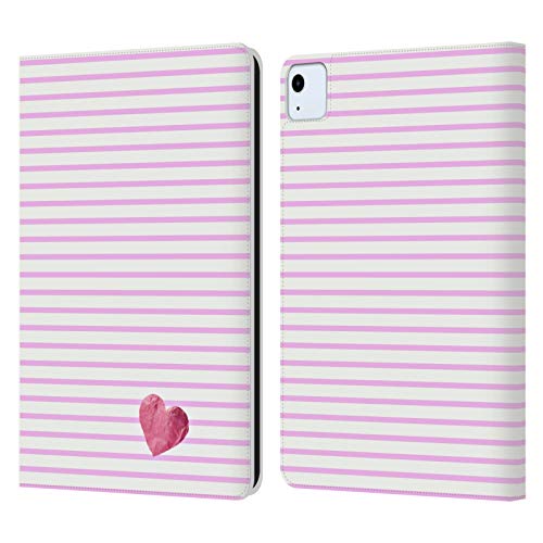 Coque en cuir portefeuille iPad Air 2022 motif coeur rose pour s'organiser au café