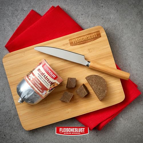 Fleischeslust Hundewurst, Meat&Treat Rinderleberwurst(15x200g), schnittfeste Trainingswurst, Hundefutter für ausgewachsene Hunde