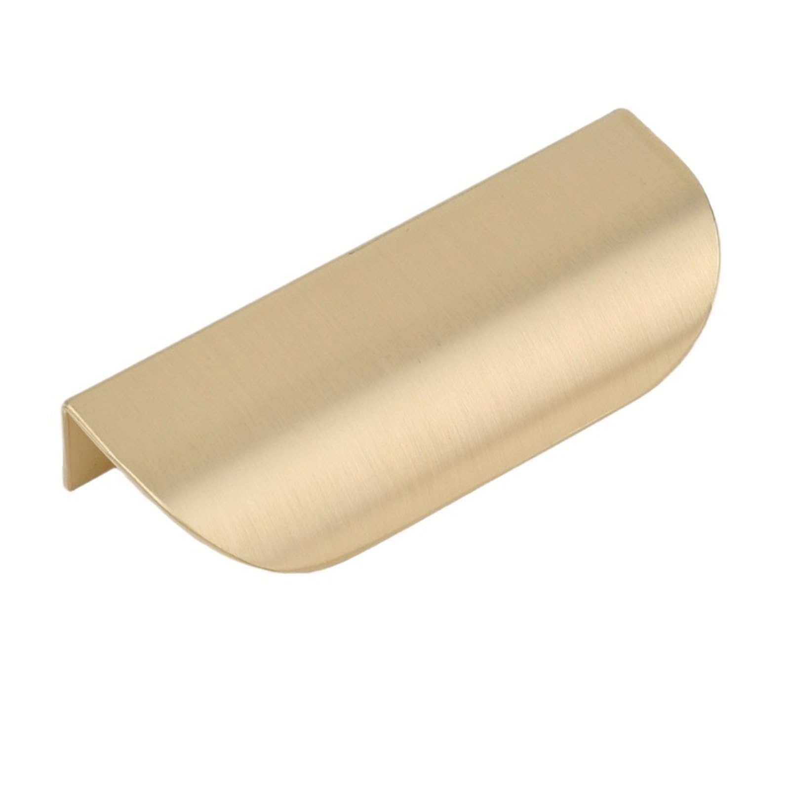 Hgasopld C Finger Edge Pull, Oncealed Abinet Handles Leaf Shape Brass Gold Drawer Pulls Upboard(C)