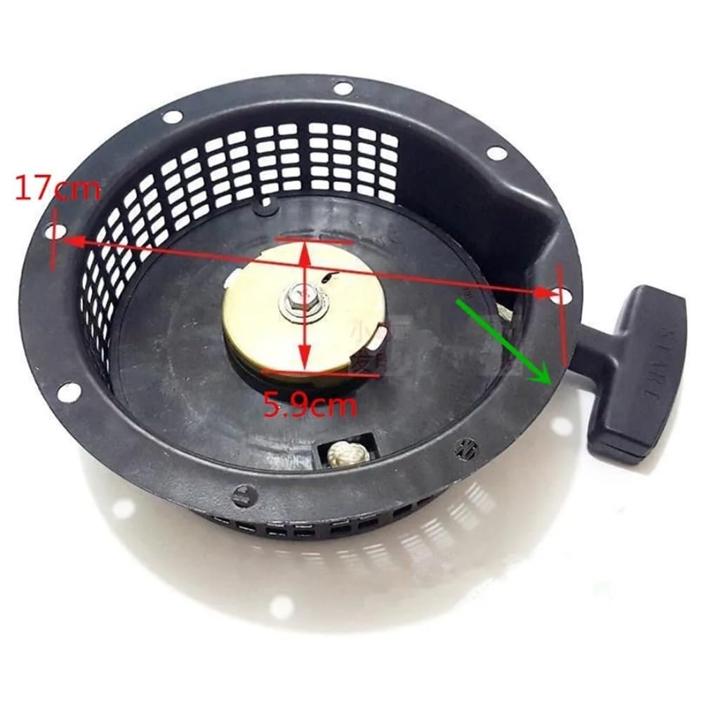Trinquete de Placa de Acero de Arranque de Retroceso Apto for Motor R EY28C de 4 Tiempos RGX3500, Repuesto de Mango de Cuerda de Agarre de Arranque por Cuerda(Reverse)