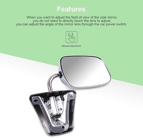 Miniatura 4 de SCITOO Espejo de visión lateral para conductor y pasajero, ajuste de plástico, compatible con 1973-1991 para Chevy Blazer 1973-1987 para Chevy
