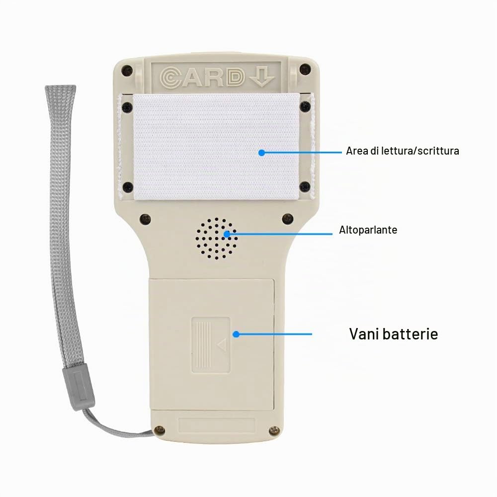 CIFY Programmatore di schede IC HID ID, lettore NFC, scrittore/lettore/duplicatore di accesso RFID a 10 frequenze 125KHz 13,56MHz, con interfaccia USB, 10 carte chiave T5577 / UID gratuite