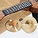 Garneck 1 Pair Small Hand Cymbals for Kids: 7cm/2.75inch Gold Finger Cymbals with Wooden Attached - Beginners Metal Mini Percussion Instrument for Rhythm Practice, Performances