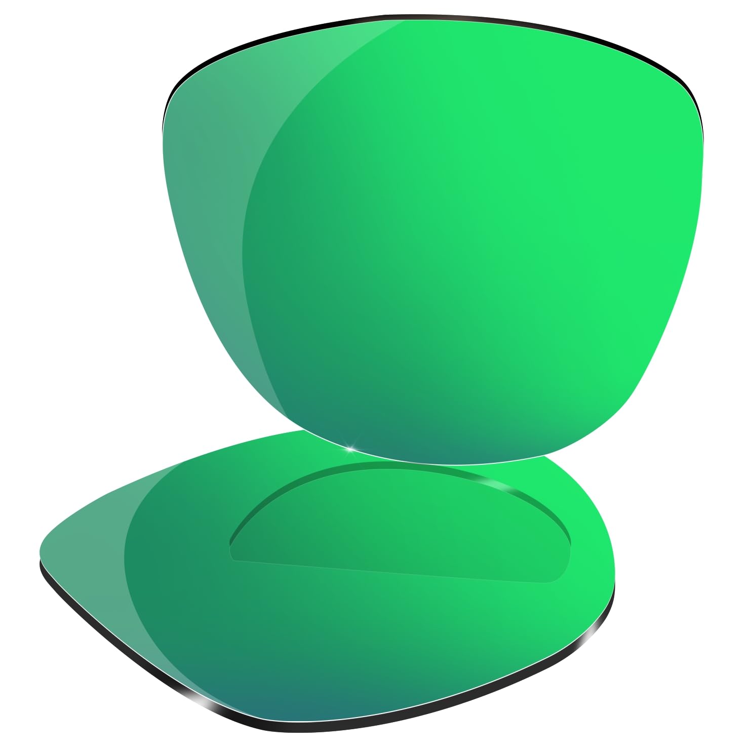 HiCycle2 Sunglass Lenses Polarized Lenses Replacement Lenses for Oakley Frogskins OO9013 55mm thickness 2mm (Green)